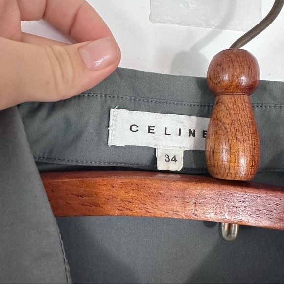 Celine Grey Cotton Blend Braided Detail Short Dress Size 34 EU 2 US - Picture 6 of 11